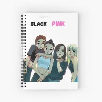 Black Pink Notebook Artwork — Blue Casual Ver.