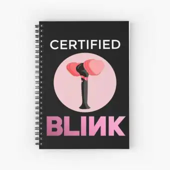 Black Pink Spiral Notebook BLINK — Blue Classic Ver.