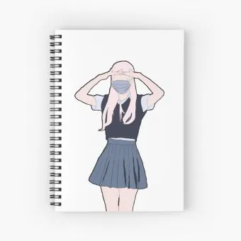 Black Pink Notepad Artwork — White Stylish Ver.