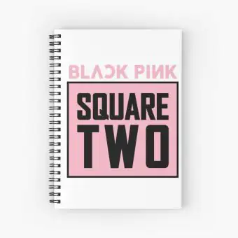 Black Pink Spiral Notebook Square Two — Pink Classic Ver.