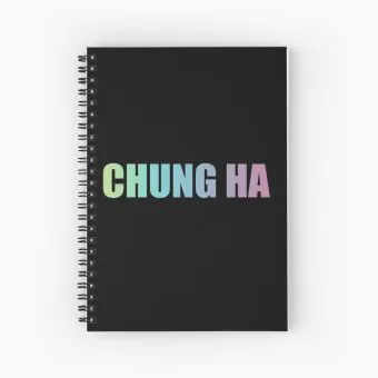 Chung Ha K pop Notebook Signature — White Retro Ver.