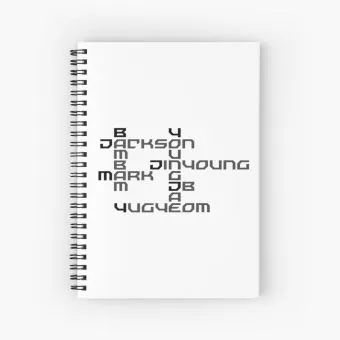 دفتر ملاحظات Got7 — إصدار "ALL MEMBERS NAMES" • ورق مربعات — Got7 Limited Edition
