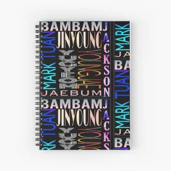 Got7 K pop Notebook Typography (Grid) — Premium Ver.