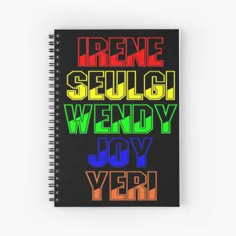 Red Velvet K pop Notebook ALL MEMBERS NAMES (Grid) — White Collectible Ver.