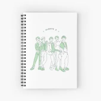 Shinee K pop Notebook Signature — Red Edition