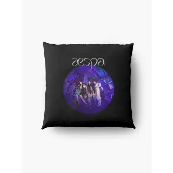 Aespa Throw Pillow Signature — Silver Edition