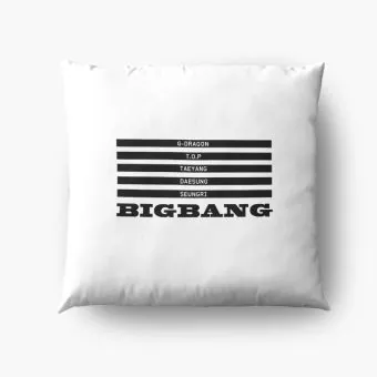 Big Bang Throw Pillow Signature — White Casual Ver.