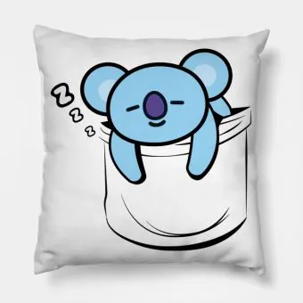 Bt21 Throw Pillow — White Stylish Ver.