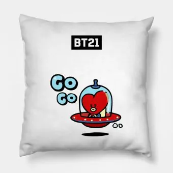 Bt21 Throw Pillow — Navy Stylish Ver.