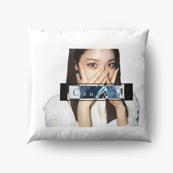 Chung Ha Throw Pillow Signature — Black Stylish Ver.