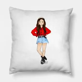 Red Velvet Throw Pillow Irene (Velvet) — Silver Deluxe Ver.