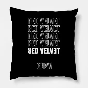 مخدة Red Velvet — إصدار "CREW" • قماش مخملي/بلش — Red Velvet Limited Edition