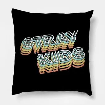 Stray Kids Plush Pillow Retro Typography — Green Limited Ver.