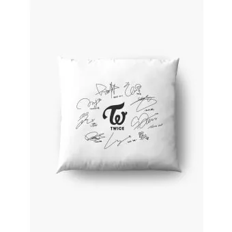 Twice K pop Pillow ALL MEMBERS SIGNATURE — Beige Stylish Ver.