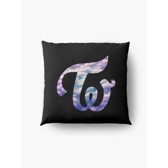 Twice Throw Pillow LOGO — Silver Classic Ver.