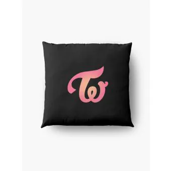 Twice Throw Pillow LOGO — Beige Classic Ver.