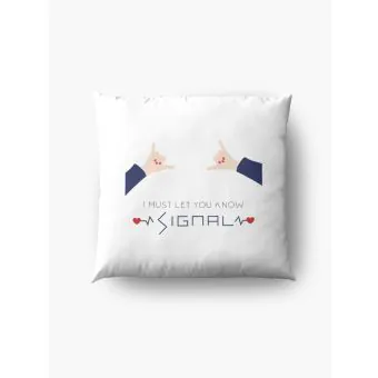 Twice Throw Pillow SIGNAL — Pink Retro Ver.
