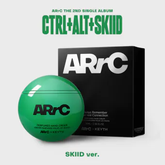 ARrC CTRL+ALT+SKIID SKIID ver. contents — includes hand cream, photocards, QR card, and lyric cards