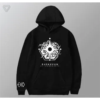 هودي Exo — إصدار "EXO" — Exo Black Hoodie