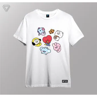 Bt21 Graphic Tee — Beige Retro Ver.