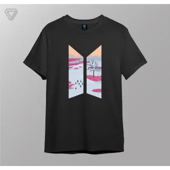 Bts Graphic Tee — Blue Retro Ver.