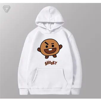 هودي بولوفر Bt21 — إصدار "BT21" — Bt21 White Hoodie