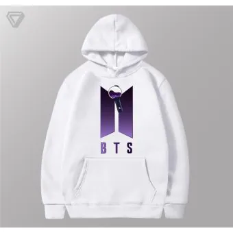 هودي أوفرسايز Bts — إصدار "BTS" — Bts Black Hoodie
