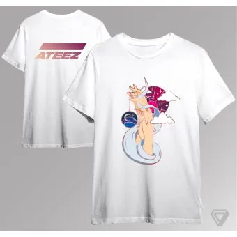 Ateez K pop T shirt — White Retro Ver.