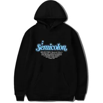 هودي بولوفر Seventeen — إصدار "Semicolon" — Seventeen White Hoodie
