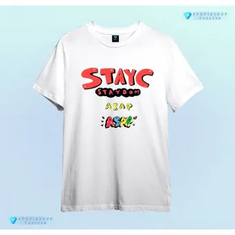 تيشيرت بطباعة Stayc — إصدار "Stayc" — Stayc Limited Edition