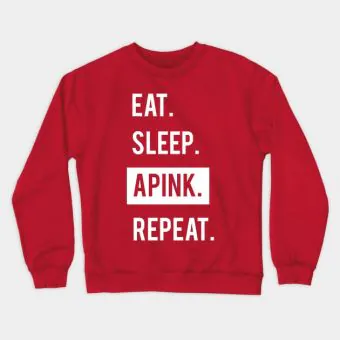 Apink K pop Sweatshirt EAT SLEEP REPEAT — Beige Stylish Ver.