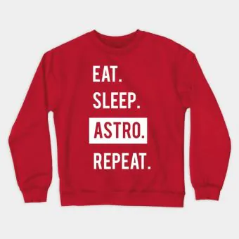 Astro Unisex Sweatshirt EAT SLEEP REPEAT — Green Stylish Ver.