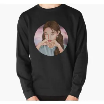 Chung Ha Oversized Sweatshirt Illustration Artwork — Purple Casual Ver.