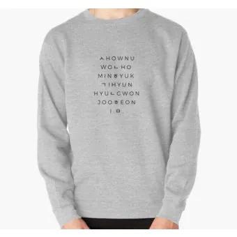 Monsta X Crewneck Sweatshirt Members Names — Silver Exclusive Ver.