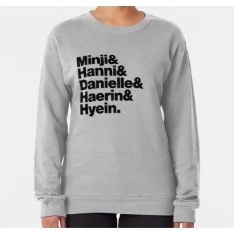 Newjeans Sweatshirt All Members Names — White Casual Ver.