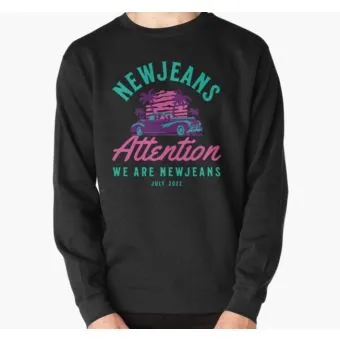 Newjeans Oversized Sweatshirt Attention — Beige Premium Ver.