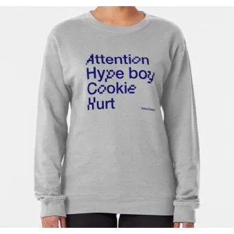 Newjeans K pop Sweatshirt Attention Hype — Purple Premium Ver.
