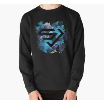 Super Junior Sweatshirt Logo Splatter Paint — Navy Exclusive Ver.