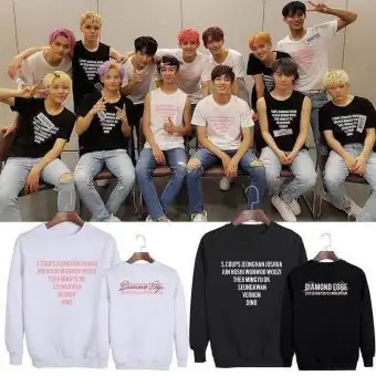 Seventeen K pop Sweatshirt DIAMOND EDGE — White Limited Ver.
