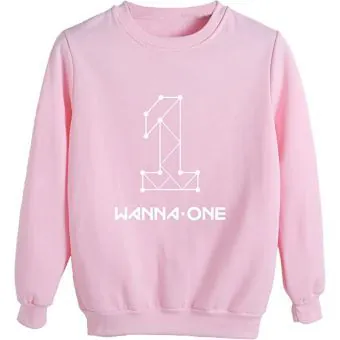 Wanna One Oversized Sweatshirt LOGO — Silver Exclusive Ver.
