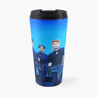 Ateez Insulated Tumbler v4 Travel Mug — Black Retro Ver.