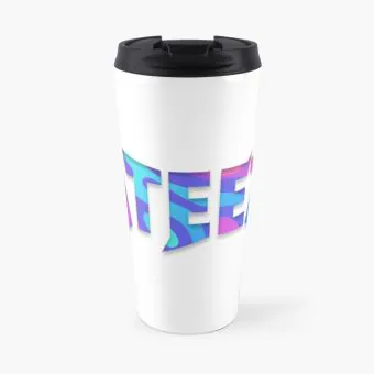 Ateez Insulated Tumbler v4 Travel Mug — Pink Retro Ver.
