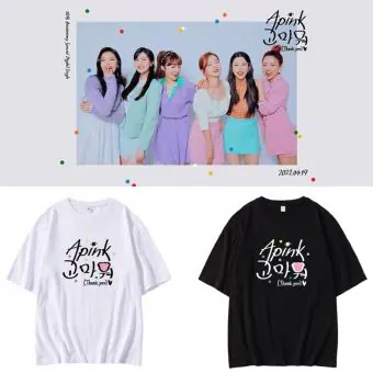Apink T shirt ANNIVERSARY SINGLE THANKYOU — White Limited Ver.