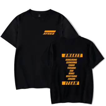 Ateez K pop T shirt Treasure — Gold Stylish Ver.