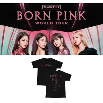 تيشيرت يونيسكس Black Pink — إصدار "Signature" — Black Pink Oversized Ver.