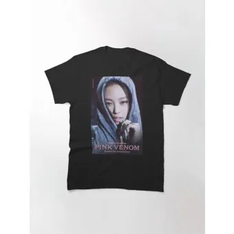 Black Pink K pop T shirt BLACKPINK — Navy Classic Ver.