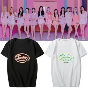 Iz*one K pop T shirt IZONE — White Retro Ver.