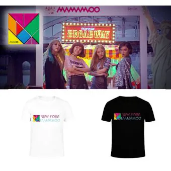 تيشيرت بطباعة Mamamoo — إصدار "New York Single" — Mamamoo Limited Edition