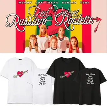 Red Velvet Oversized Tee Russian Roulette — Red Edition
