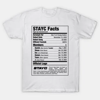Stayc Oversized Tee — Blue Retro Ver.